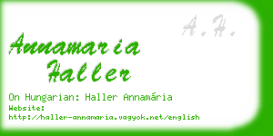 annamaria haller business card