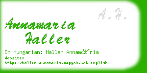 annamaria haller business card